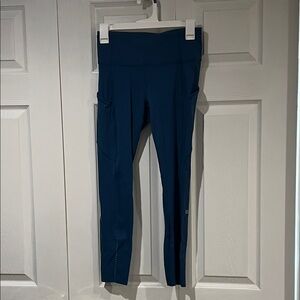 Lululemon Fast and Free Blue Leggings size 6